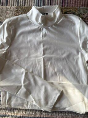 Sakkas Liquid Mock Turtleneck Long Sleeve Top 1X